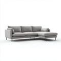 Divano angolare con chaise longue grigio in poliestere a L 270 x 160 x 85 cm