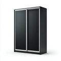 Armadio guardaroba a 2 ante scorrevoli nero 120 x 60 x 200 cm in truciolare nobilitato forma rettangolare
