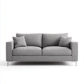 Divano 2 posti grigio 180 x 90 x 85 cm in poliestere forma rettangolare